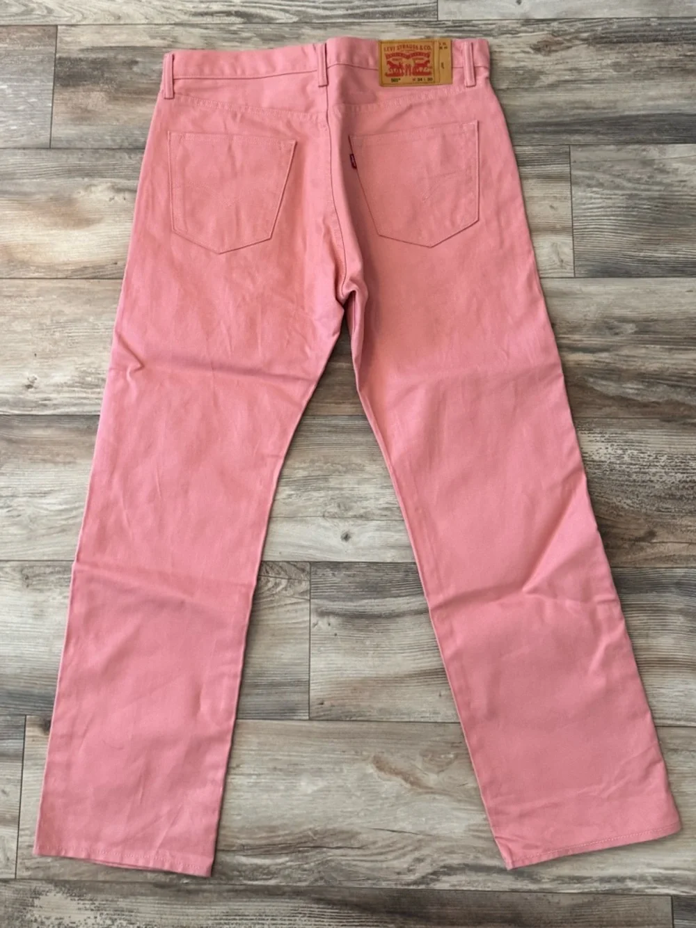 Levi's 501 original fit jeans Coral Pink Color Button Fly 34x30
